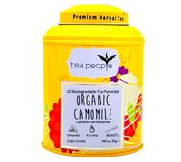 Tea People Organic Camomile Tea Pyramids in a Tin Caddy (Pack of 20)