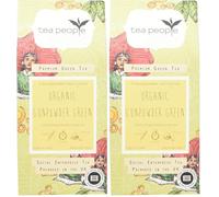 Tea People Organic Gunpowder Green, 15 Tea Pyramids Pack (Pack of 2)