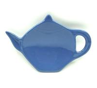 Tea People Teabag Dish - Ceramic Teabag Holder - Tea Spoon Rest - Tea Accessories - Colour Blue