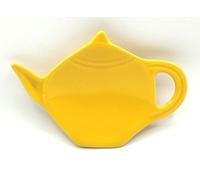 Tea People Teabag Dish - Ceramic Teabag Holder - Tea Spoon Rest - Tea Accessories - Colour Mandarin