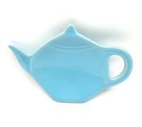 Tea People Teabag Dish - Ceramic Teabag Holder - Tea Spoon Rest - Tea Accessories - Colour Turquoise