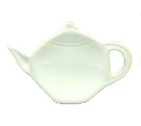 Tea People Teabag Dish - Ceramic Teabag Holder - Tea Spoon Rest - Tea Accessories - Colour White
