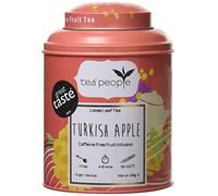Tea People Turkish Apple Tea - Caffeine Free Loose Leaf Tea in Tin Caddy - Fruit Flavoured Traditional Turkish with Natural Dried Apple Pieces - 125g