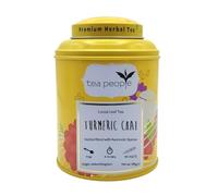 Tea People Turmeric Chai - 125g Tin Caddy (35 cups) - Caffeine Free Herbal Tea - 100% Natural Ingredients: Turmeric Root, Cinnamon, Cardamom, Liquorice, Black Pepper
