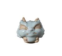 tea pet, Divine Beast Figurine Ceramic Tea Pet Desk Ornament, Tearoom Table Decoration Gifts(A)