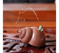 Tea Pet Frog That Can Spray Water, Cute Zisha Kung Fu Tea Ornament Accessories of Frog Tea Set, Decoration for Tea Table Desk Tearoom, Great Gift for Tea Lover Friend (4. Frogs and conch)