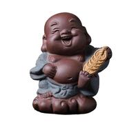 tea pet, Handmade Maitreya Figurine Purple Clay Tea Pet Ornament, Set Crafts Accessories,Table Decoration Gifts Tearoom(A)