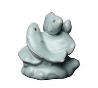 tea pet, Lotus Fish Figurine Tea Pet Desk Ceramic Ornament, Set Crafts Accessories Tearoom Table Decoration Gifts
