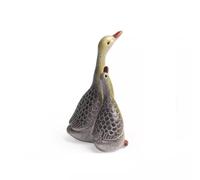 Tea Pets Purple Sand Goose Tea Pet Desktop Ornaments High Temperature Discoloration Handmade Statue Cute Tea Accessories Figurines
