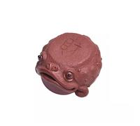 Tea Pets Purple Sand Tea Pet Desktop Ornaments Golden Toad Tea Set Accessories Handmade Statue Toad to Attract Wealth Figurines