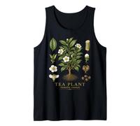 Tea Plant Camellia sinensis Vintage Botanical Anatomy Study Tank Top