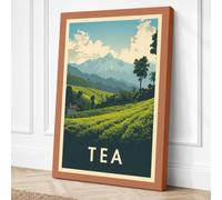 Tea Plantation Landscape Canvas Wall Art Print 30x20 Inch