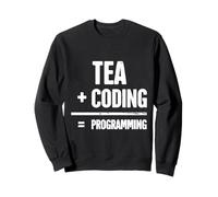 Tea Plus Coding Equals Programming Math Equation Sweatshirt