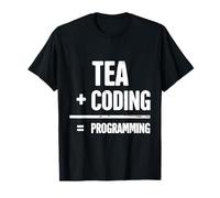 Tea Plus Coding Equals Programming Math Equation T-Shirt