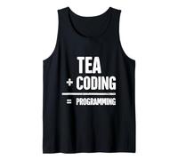 Tea Plus Coding Equals Programming Math Equation Tank Top