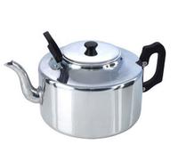 TEA POT 8 PINT 4.5 LITRE METAL TRADITIONAL CATERING SILVER BLACK HANDLE KITCHEN