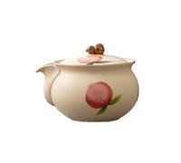 Tea Pot Cream Yellow Hand-Painted Teapot Single Hand-Painted Pot Ceramic Household One Person Cover Bowl Not Hot Hand Tea Brewer Tea Brewing Container