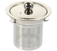 Tea Pot Filter 3 Inch 304 Stainless Steel Loose Leaf Tea Infuser | Silver Polished Finish, Cup Rim Resting Design, Convenient Brewing Accessory for Herbal Tea, Office Kitchens and Tea Lovers