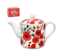 Tea Pot Fine China Poppy Fields 650Ml Decorative Teapot Coffee Pot Boxed Gift