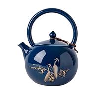 Tea Pot for Everyday Use 230ml Egret Pattern Ceramic Teapot Chinese Porcelain Teapot for Home and Office