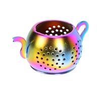 Tea Pot Shaped Stainless Steel Tea Filter for Teapots | Smooth Polished Finish, Filters Tea Dregs, Compact Storage, for Office Breaks and Loose Leaf Herbal Tea