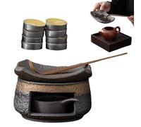 Tea Pot Warmer Base - Ceramic Burner with Candle Holder | Oil Burner,for Home Living Room Dining Table Hotel Workplace Meditation