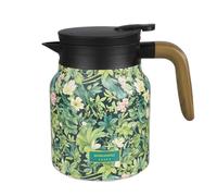 Tea Pots, 800ML Vintage Floral Pattern Tea Pot with Removable Strainer Lid 316 Stainless Steel Insulated Floral Teapot for Coffee Hot Drinks Beverage