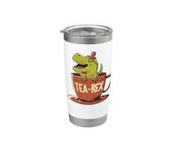 Tea Rex Cute Dinosaur in Teacup Funny T-Rex EduEly Stainless Steel Insulated Tumbler