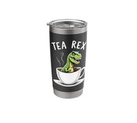 Tea Rex T-Rex Tea Lover Dinosaur Pun Joke Stainless Steel Insulated Tumbler