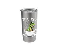 Tea Rex T-Rex Tea Lover Dinosaur Pun Joke Stainless Steel Insulated Tumbler