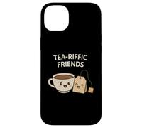 Tea-Riffic Friends - Cute Tea Pun Kawaii Cup & Tea Bag Case for iPhone 14 Plus