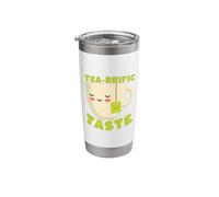 Tea-Rrific Taste Cute Tea Lover Design Stainless Steel Insulated Tumbler
