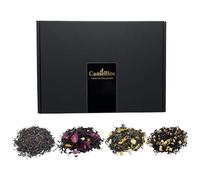 Tea Sampler Gift Set - 4 Premium Loose Leaf Blends (4 × 25g, 40+ Cups) in Luxury Gift Box - English Breakfast, Earl Grey, Spiced Apple Chai & Jasmine Mint Green Tea