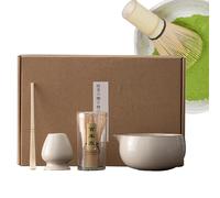 Tea Service - Japanese 4-Piece Powder Set, Whisk Holder, Traditional Accessories | Enjoy Alone Or Share The Tea Ceremony At Home In The Cafe Zub
