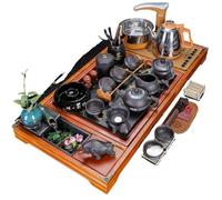 Tea Set - A complete tea set for home, office, and social use, including a teapot, teacups, stone mill, and automatic tea maker.