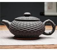 Tea Set for Adults Authentic Drinkware Tea Set Chinese Yixing Raw Ore Handmade Pot Large Capacity Purple Clay Xishi Filter Beauty Kettle Portable Tea Sets(D)
