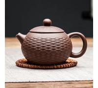 Tea Set for Adults Authentic Drinkware Tea Set Chinese Yixing Raw Ore Handmade Pot Large Capacity Purple Clay Xishi Filter Beauty Kettle Portable Tea Sets(G)
