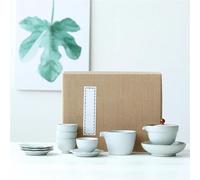 Tea Set for Adults Ceramic Kung Fu Tea Set Manual Retro Coarse Pottery GAI Wan Cha Cup Travel Portable Tea Sets(B)