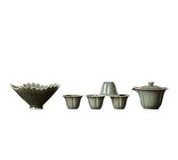 Tea Set for Adults Chinese Portable Suit Porcelain Tea Brewing Small Set Yue Kiln Celadon Tureen Kung Fu Portable Tea Sets