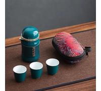 Tea Set for Adults Chinese Tea Set of Ceramic Travel Kungfu Simple Brewing for Outdoor Tourism Express Cup Suit Portable Tea Sets(A)
