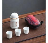 Tea Set for Adults Chinese Tea Set of Ceramic Travel Kungfu Simple Brewing for Outdoor Tourism Express Cup Suit Portable Tea Sets(B)