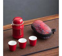 Tea Set for Adults Chinese Tea Set of Ceramic Travel Kungfu Simple Brewing for Outdoor Tourism Express Cup Suit Portable Tea Sets(C)