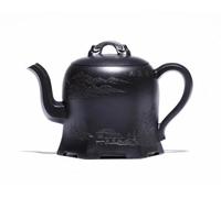 Tea Set for Adults Handmade Household Kung Fu Tea Set Ceremony Drinkware Accessories Yixing Raw Ore Stone Yellow Mud Purple Clay Teapot 290ml Portable Tea Sets
