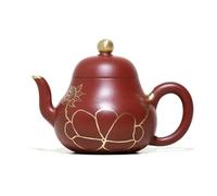 Tea Set for Adults Handmade Pot Raw Ore Mud Kettle with Strainer Zisha Tea Set Supplies 180ml Antique Purple Clay Teapots Artists Portable Tea Sets