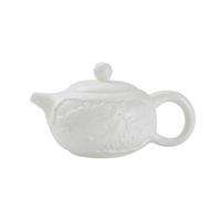 Tea Set for Adults Handmade White Porcelain Beauty Kettle Custom Tea Set 260ml Dragon Pattern Ceramic Pot Chinese Ball Hole Filter Xishi Teapot Portable Tea Sets