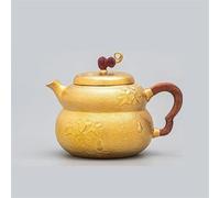 Tea Set for Adults Inlaid with Gourd Insulation Silver Pot 200ML A Pure 999 Handmade Tea Making Portable Tea Sets(B)
