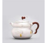 Tea Set for Adults Inlaid with Gourd Insulation Silver Pot 200ML A Pure 999 Handmade Tea Making Portable Tea Sets(A)