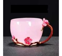 Tea Set for Adults Jade Tea Cup High Grade Enamel Color White Porcelain Teacup Coloured Glaze with Handle Master Kung Fu Set Portable Tea Sets(F)