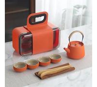 Tea Set for Adults Journey Kung Fu Tea Set British Japanese Portable Box Pot and Cup Tool Travel Luxury Chinese Porcelain Sets Full Up Portable Tea Sets(A)