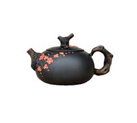 Tea Set for Adults Kung Fu Tea Set Drinkware Ceremony Jianshui Purple Clay Red Plum Pure Handmade Pot(Not Yixing Zisha) Ceramic Portable Tea Sets(Type-B)